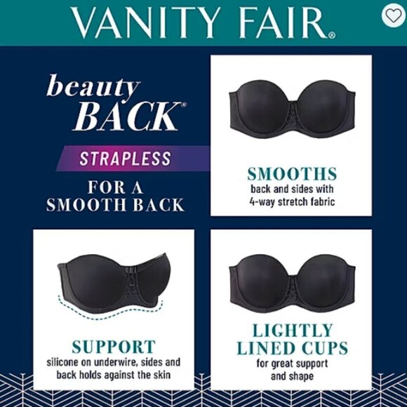 VANITY FAIR BEAUTY BACK STRAPLESS BRA - Picture 7 of 10